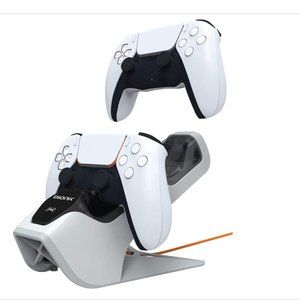 Bionik Power Stand for PlayStation 5 - Dual Control Charge Station - White/Black